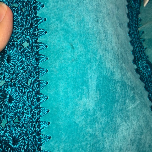 SMH BOUTIQUE LEATHER JACKET BOHO CROCHET SZ S - Picture 8 of 8